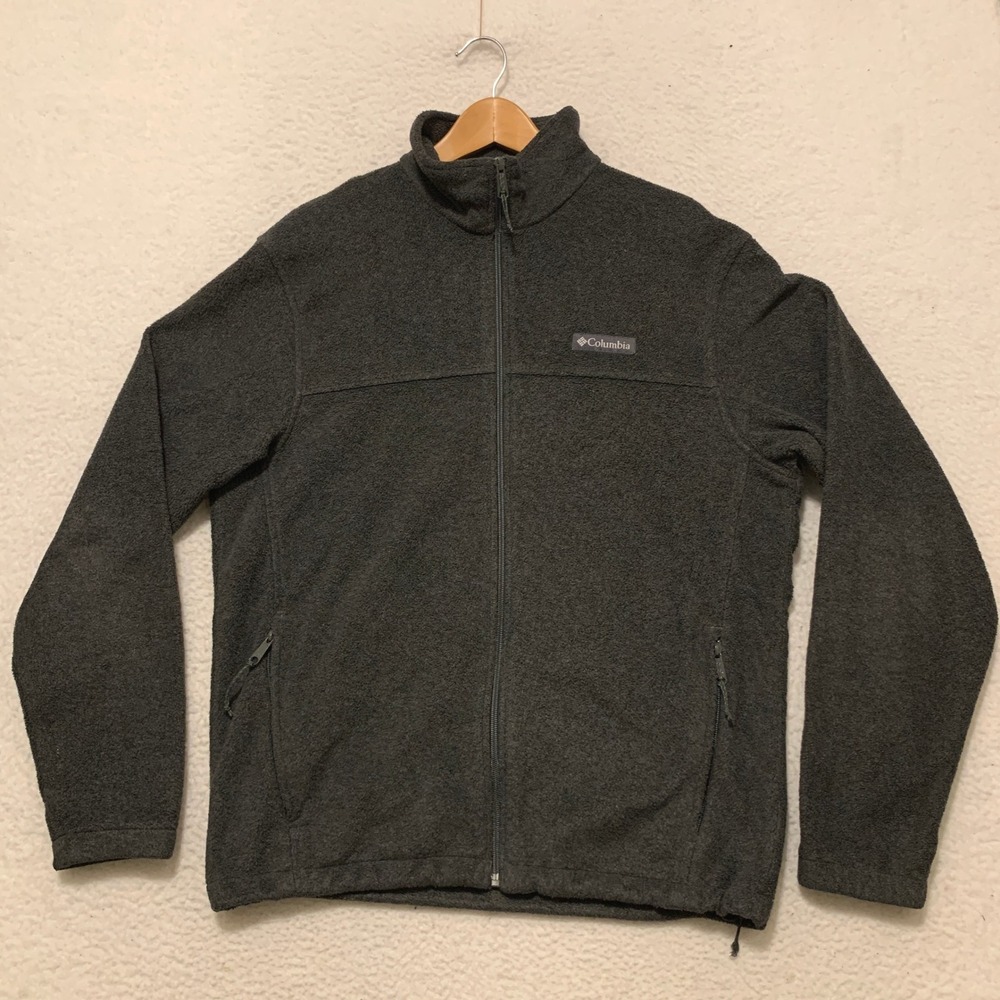 Columbia Steens Mountain Full Zip Fleece Jacket Mens M Charcoal Gray WM3220